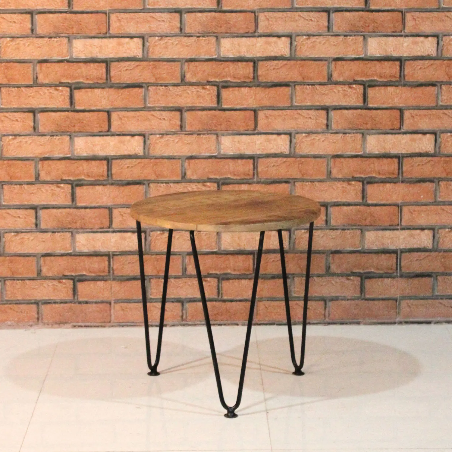 Iron Siden Table with Wooden Top ( Knock Down) - popular handicrafts